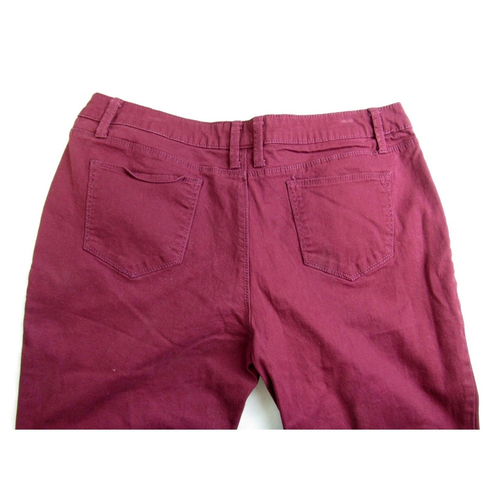 No Boundaries Jeans Straight Burgundy Maroon Red Juniors Size 17 - Picture 4 of 7